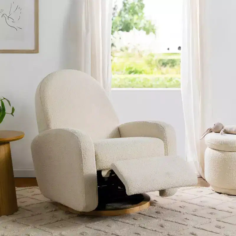 Babyletto Nami, poltrona reclinabile elettronica e scorrevole girevole con porta USB