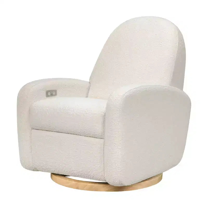 Babyletto Nami, poltrona reclinabile elettronica e scorrevole girevole con porta USB