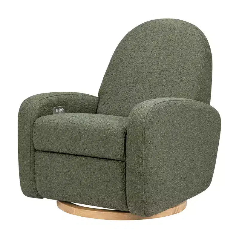 Babyletto Nami, poltrona reclinabile elettronica e scorrevole girevole con porta USB