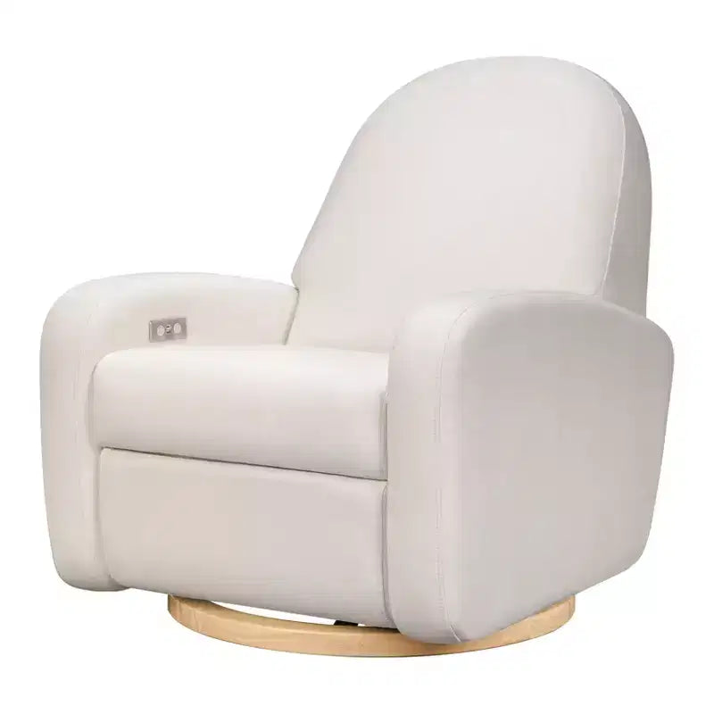 Babyletto Nami, poltrona reclinabile elettronica e scorrevole girevole con porta USB