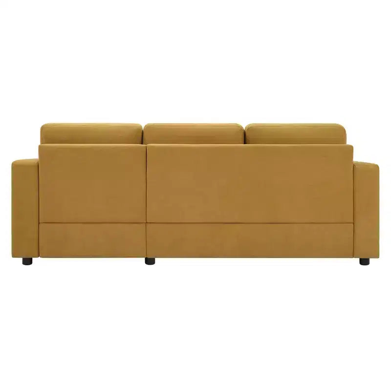 Whisen 84.6 Divano e Sofà Sezionale Moderno a L con Chaise Longue Curva, Tasche Laterali Portaoggetti