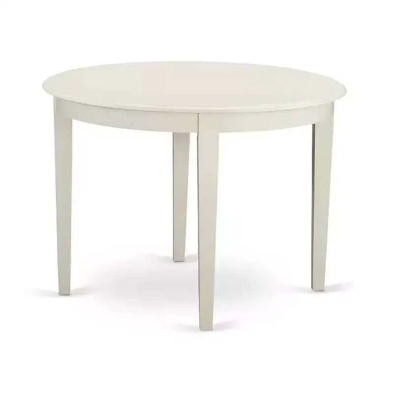 Set Tavolo e Sedie per Cucina Piccola - Tavolo da Pranzo e Sedie 3 Pezzi - Design Neoclassico - Finitura Bianco Lino