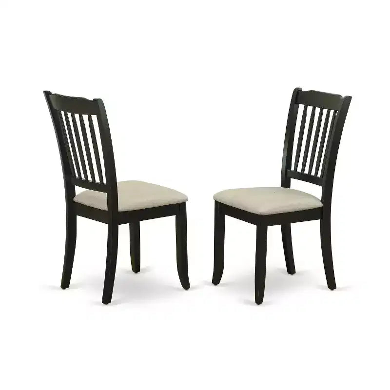 3-Piece Black and Cherry Finish Solid Wood Top - Dining Room Set - Seats-4
