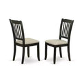 3-Piece Black and Cherry Finish Solid Wood Top - Dining Room Set - Seats-4