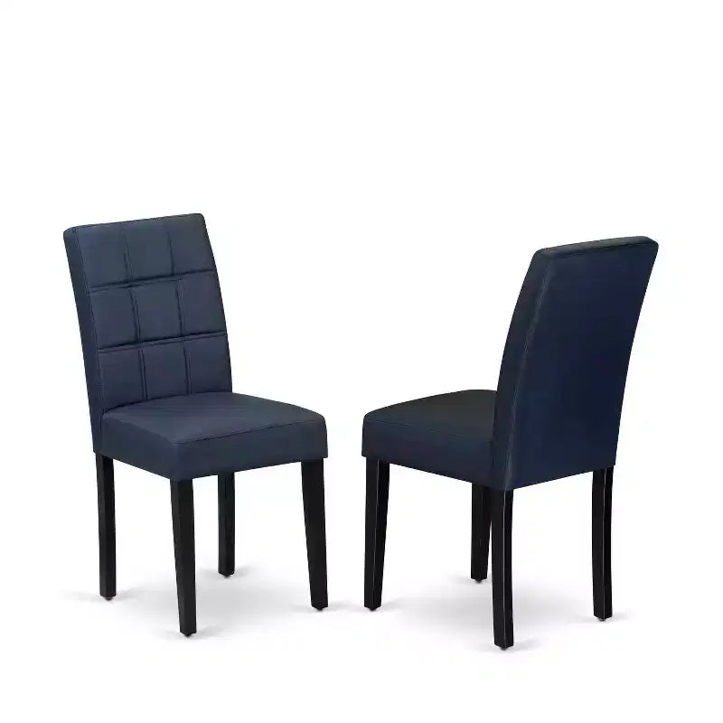 Set da pranzo rettangolare 3 pezzi con piano in legno massello e finitura nera