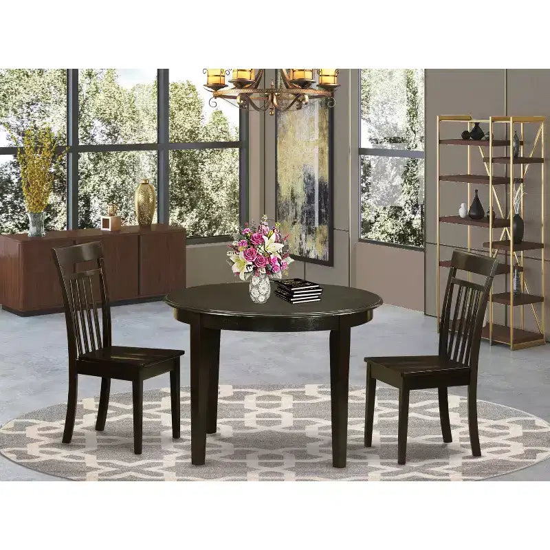 Set da pranzo retrò da cucina - Tavolo e sedie a 5 pezzi - Set da pranzo in legno massello - Stile moderno da fattoria