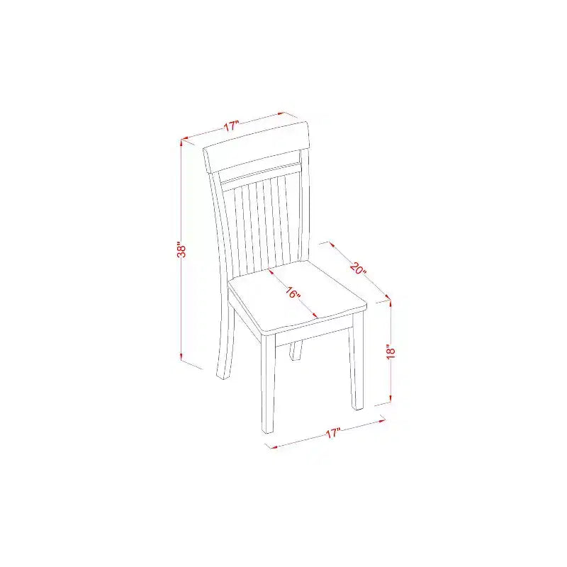 Set da pranzo retrò da cucina - Tavolo e sedie a 5 pezzi - Set da pranzo in legno massello - Stile moderno da fattoria