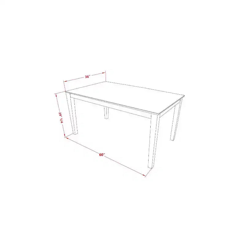 Set da pranzo in 5 pezzi rettangolare in lino bianco con piano in legno massello imbottito - 4 posti