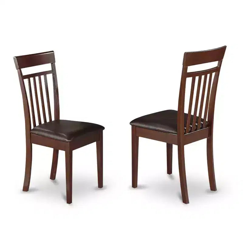 Set Tavolo da Pranzo a 3 Pezzi con Piano in Legno Massello Finitura Mogano HomeStock