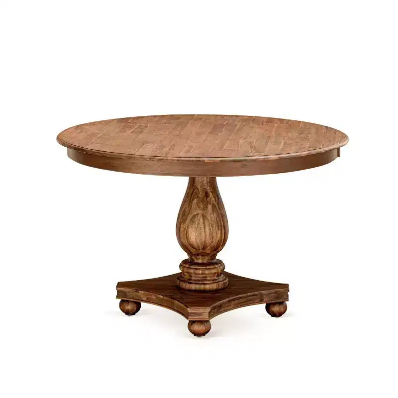 Tavolo da pranzo HomeStock 5 pezzi con piano in legno massello finitura rovere naturale e 4 sedie Parson