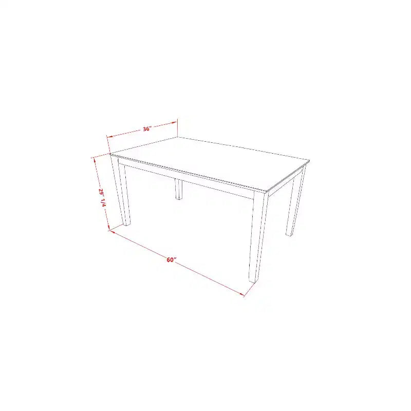 Tavolo da pranzo rettangolare HomeStock a 7 pezzi con piano in legno massello finitura cappuccino e 6 sedie
