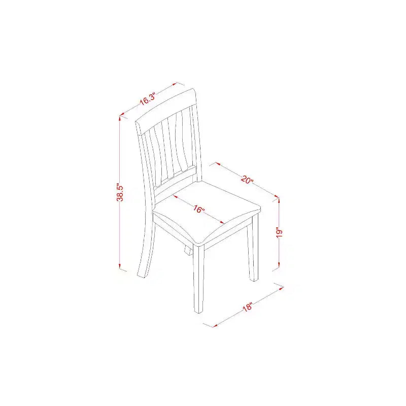 Tavolo da pranzo rettangolare HomeStock a 7 pezzi con piano in legno massello finitura cappuccino e 6 sedie