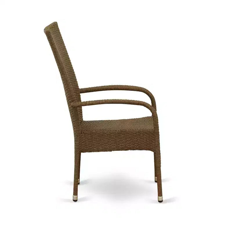 HomeStock Tavolo da pranzo a 7 pezzi con piano in legno massello finitura rovere naturale e 6 sedie