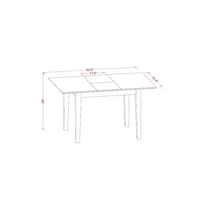 Set Sala da Pranzo 5 Pezzi in Legno Massello Finitura Bianco Lino con Sedie a Bottone (4 Posti)