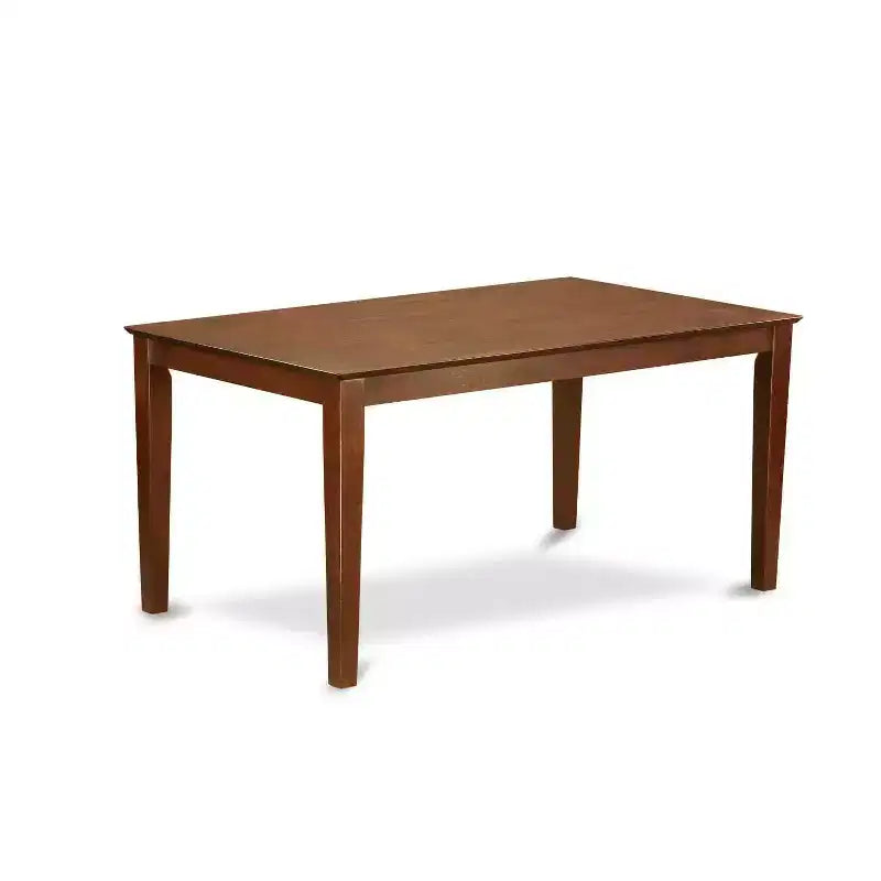 HomeStock Set da pranzo rettangolare 5 pezzi con top in legno massello finitura mogano - 4 posti a sedere
