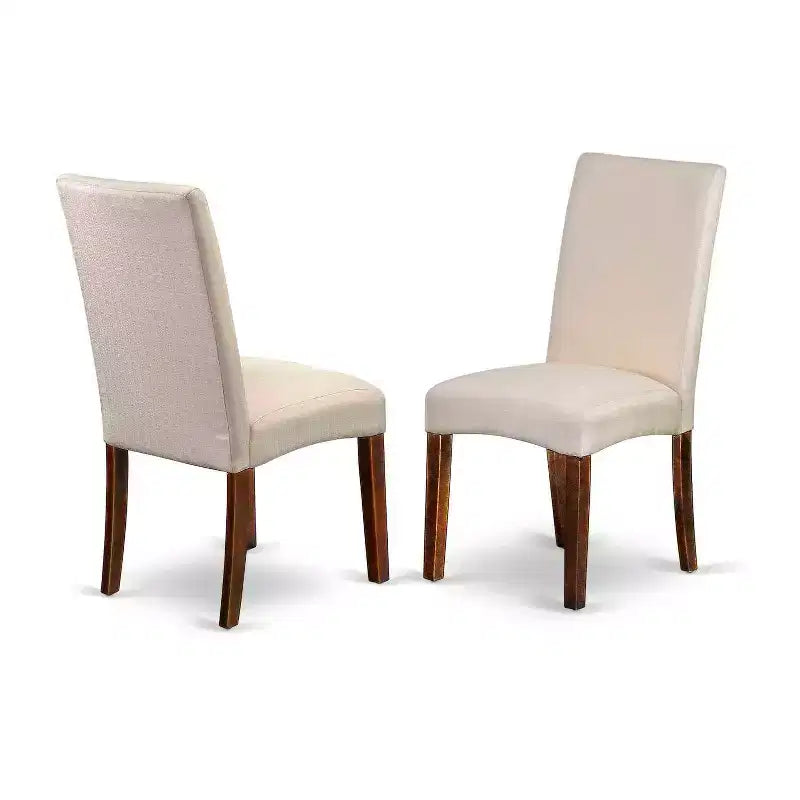 HomeStock Set da pranzo rettangolare 5 pezzi con top in legno massello finitura mogano - 4 posti a sedere