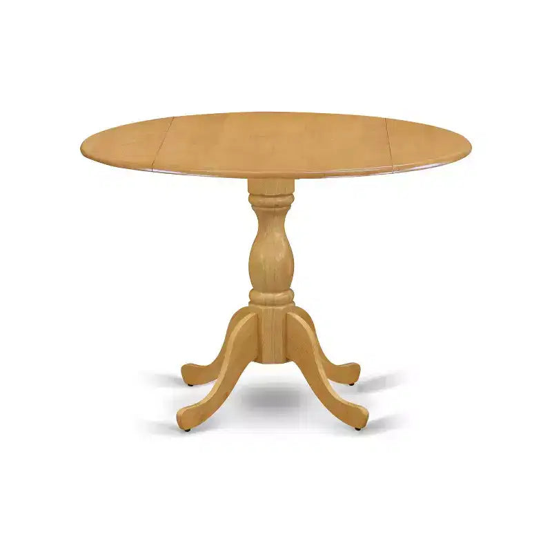 Set da Pranzo 3 Pezzi in Legno Massello con Finitura Rovere Naturale - Posti a Sedere per 4 Persone