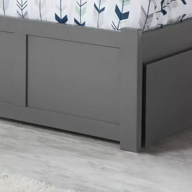 HomeStock Testiera a piattaforma autoportante grigia, doppia, altezza 41.34 pollici