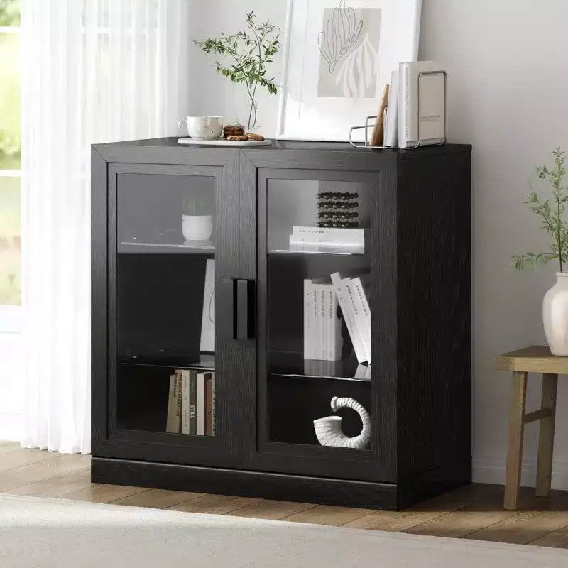 Mobile e credenza impilabili in legno massello con ripiani regolabili