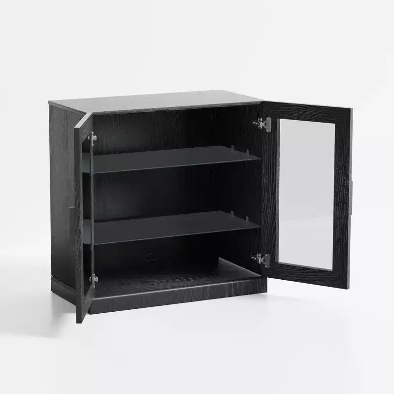 Mobile e credenza impilabili in legno massello con ripiani regolabili