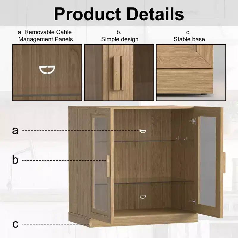 Mobile e credenza impilabili in legno massello con ripiani regolabili