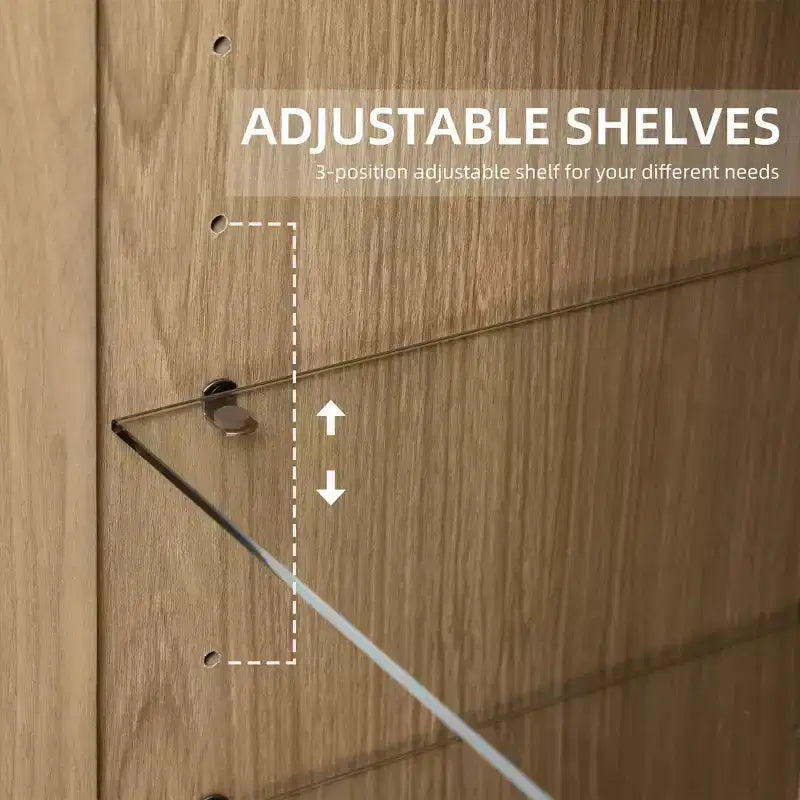 Mobile e credenza impilabili in legno massello con ripiani regolabili