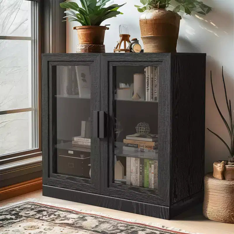 Mobile e credenza impilabili in legno massello con ripiani regolabili