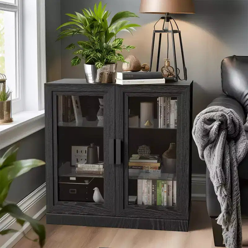 Mobile e credenza impilabili in legno massello con ripiani regolabili