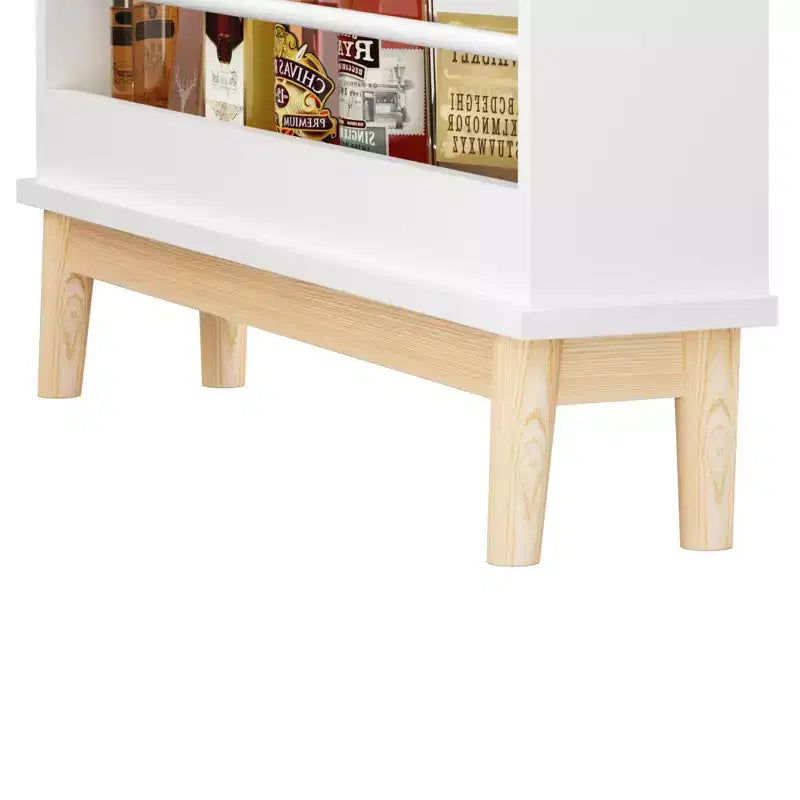 Homy Casa Scaffale a parete per bambini con ripiani espositivi frontali, bianco