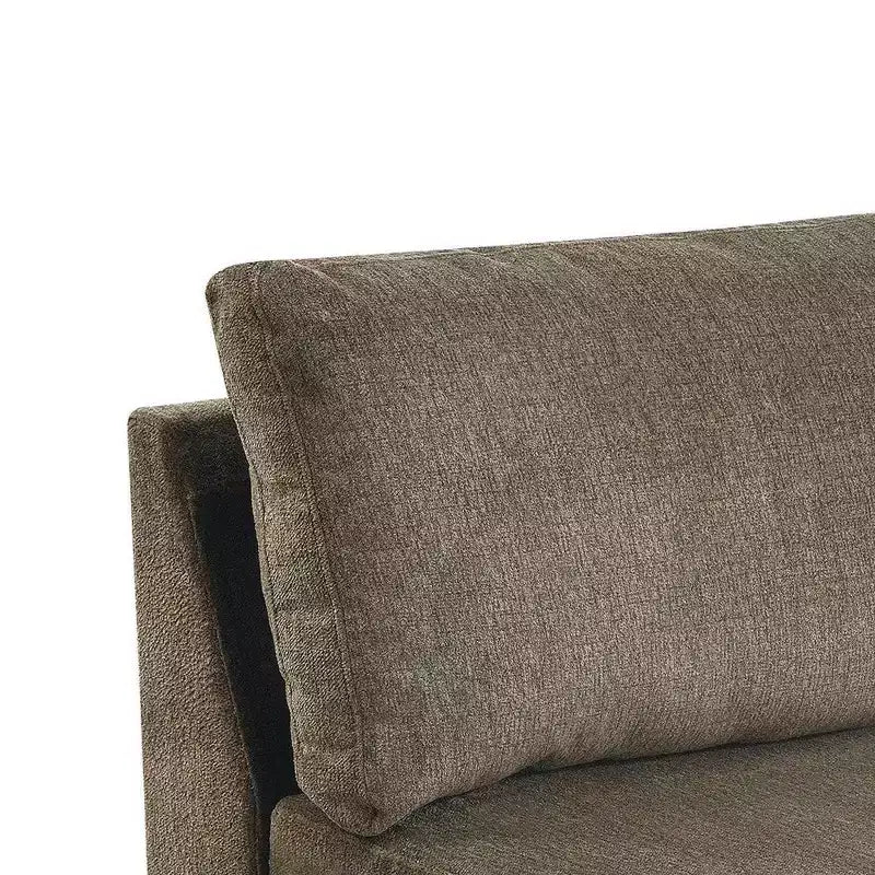 Sedia senza braccioli Royal Hampton Fabric con cuscini posteriori staccabili, Marrone