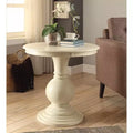 Royal Hampton Accent Table with Pedestal Base, Antique White