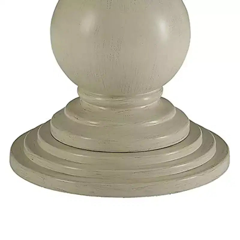 Tavolino d'appoggio Royal Hampton con base a piedistallo, bianco antico