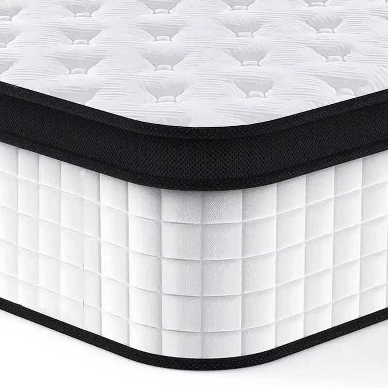 Materasso ibrido Whisen 12 Full Size con memory foam a 7 zone, molle insacchettate singole, rivestimento in tessuto a maglia