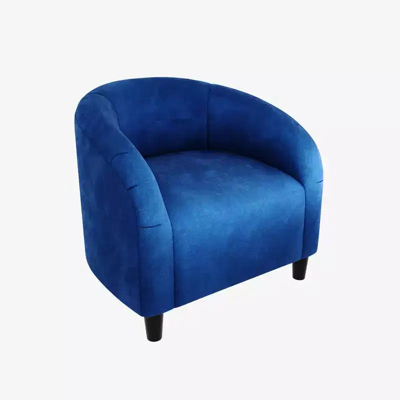 Poltrona d'Appoggio in Velluto Poltrona Club Comoda Poltrona a Barilotto Imbottita con Braccioli e Seduta Morbida per Soggiorno, Camera da Letto, Studio, Sala d'Attesa
