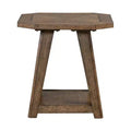 Liberty Furniture,Carolina Park Octagonal End Table for Living Room - Amber Brown Oak