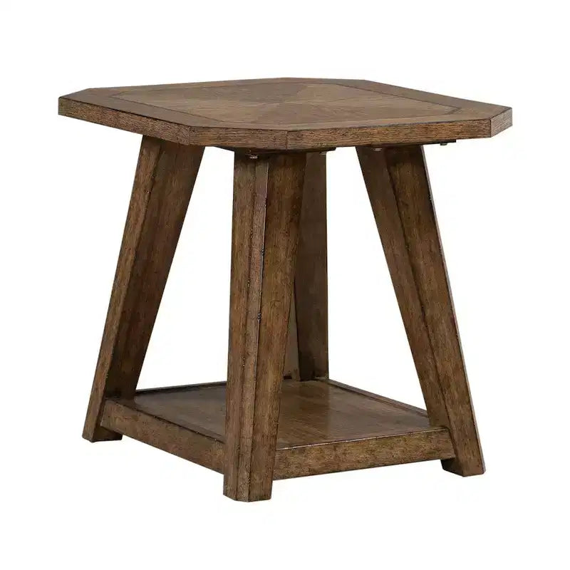 Liberty Furniture, Tavolino esagonale Carolina Park per soggiorno - Rovere marrone ambra