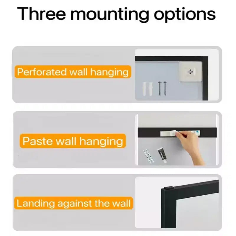 Specchio a figura intera 32 x 70 pollici con cornice in legno artificiale rame e staffa per camera da letto, soggiorno, specchio da pavimento