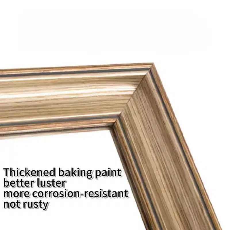 Specchio a figura intera 32 x 70 pollici con cornice in legno artificiale rame e staffa per camera da letto, soggiorno, specchio da pavimento