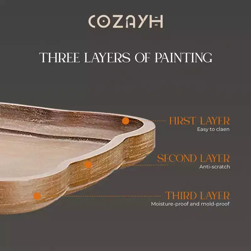 COZAYH Comodino/Tavolino laterale rustico in legno con vassoio quadrato, set di 2