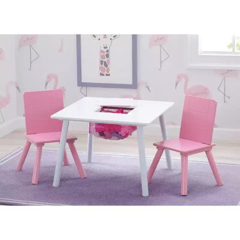 Set tavolo e 2 sedie per bambini Delta Children con contenitore