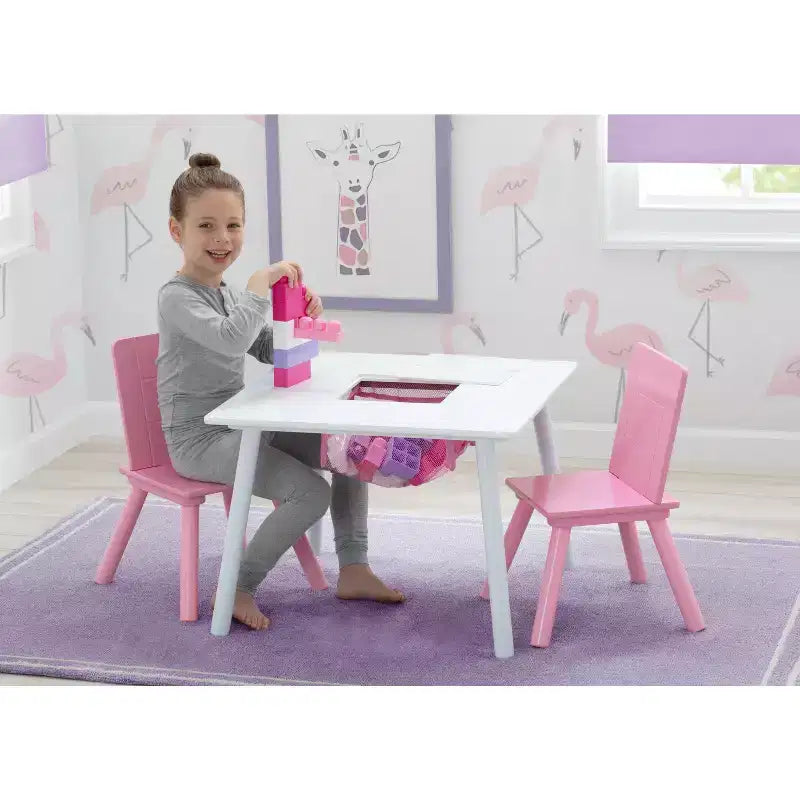 Set tavolo e 2 sedie per bambini Delta Children con contenitore