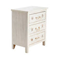 Crestview Collection White Solid Wood 3 Drawer Accent Chest