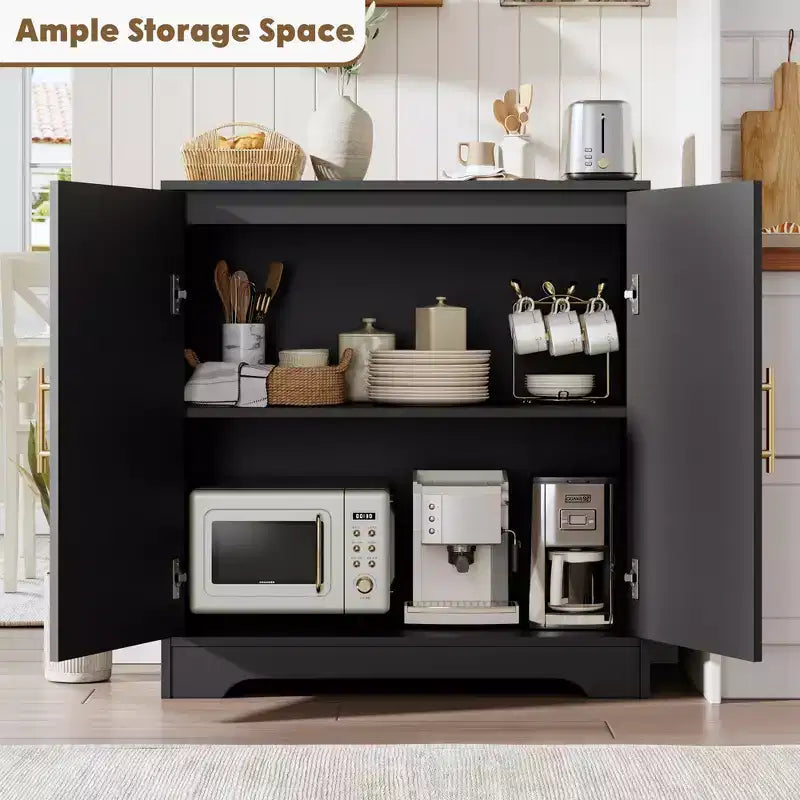Credenza a buffet da 30", mobile bar in rattan, consolle da ingresso, armadietto a pavimento, credenza in legno per cucina e soggiorno