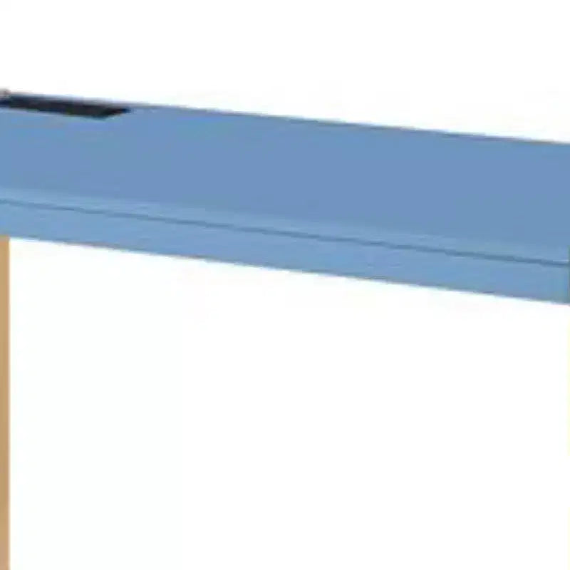Scrittoio Royal Hampton con Dock USB e Gambe in Metallo, Blu e Oro Rosa
