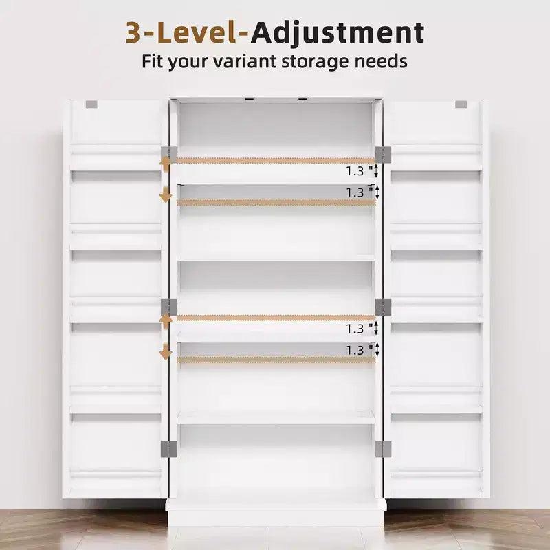 Dispensa da Cucina Celebalcony 47.24'', Mobili Contenitori per Alimenti con Anta e Ripiani Regolabili, Armadio Dispensa Autoportante per Cucina, Sala da Pranzo
