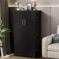 Celebalcony 47.24'' Kitchen Pantry , Food Storage Cabinets with Door and Adjustable Shelves,Freestanding Pantry Cabinet for Kitchen,Dining Room