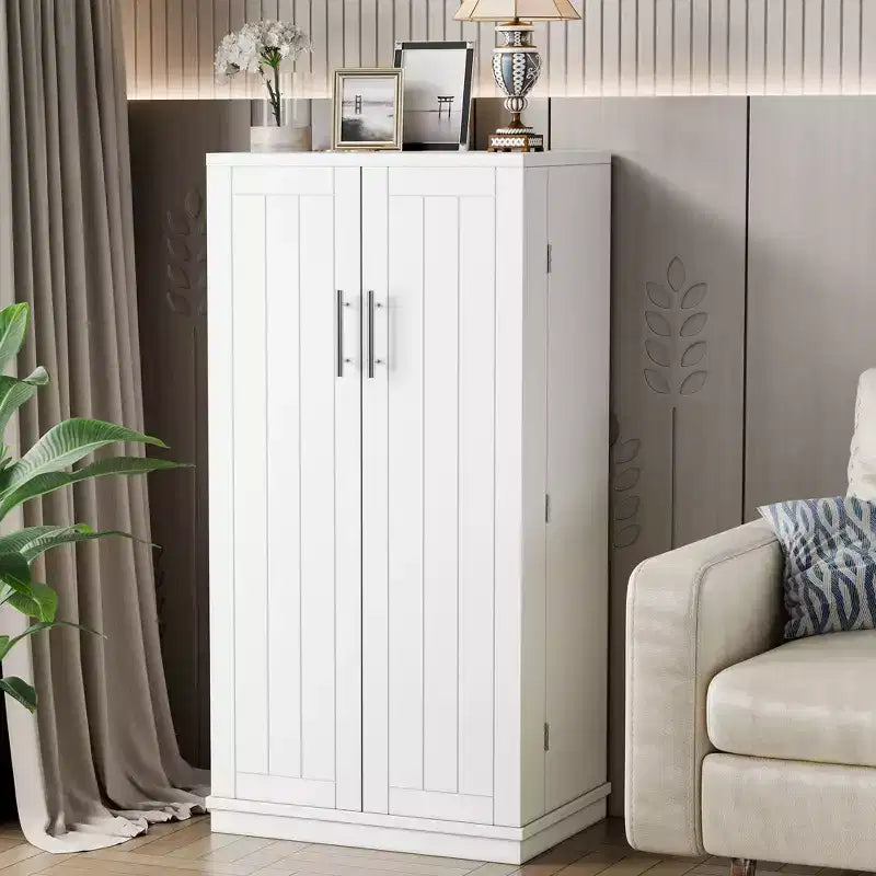 Dispensa da Cucina Celebalcony 47.24'', Mobili Contenitori per Alimenti con Anta e Ripiani Regolabili, Armadio Dispensa Autoportante per Cucina, Sala da Pranzo