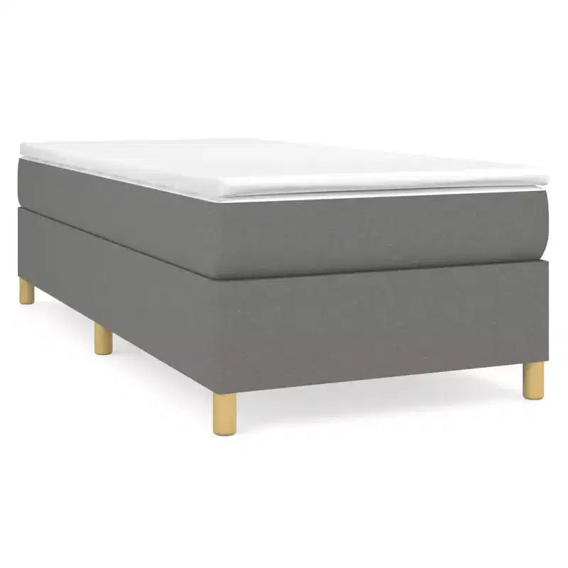 Base Letto a Doghe Grigio Scuro Tessuto Twin XL (Solo USA)