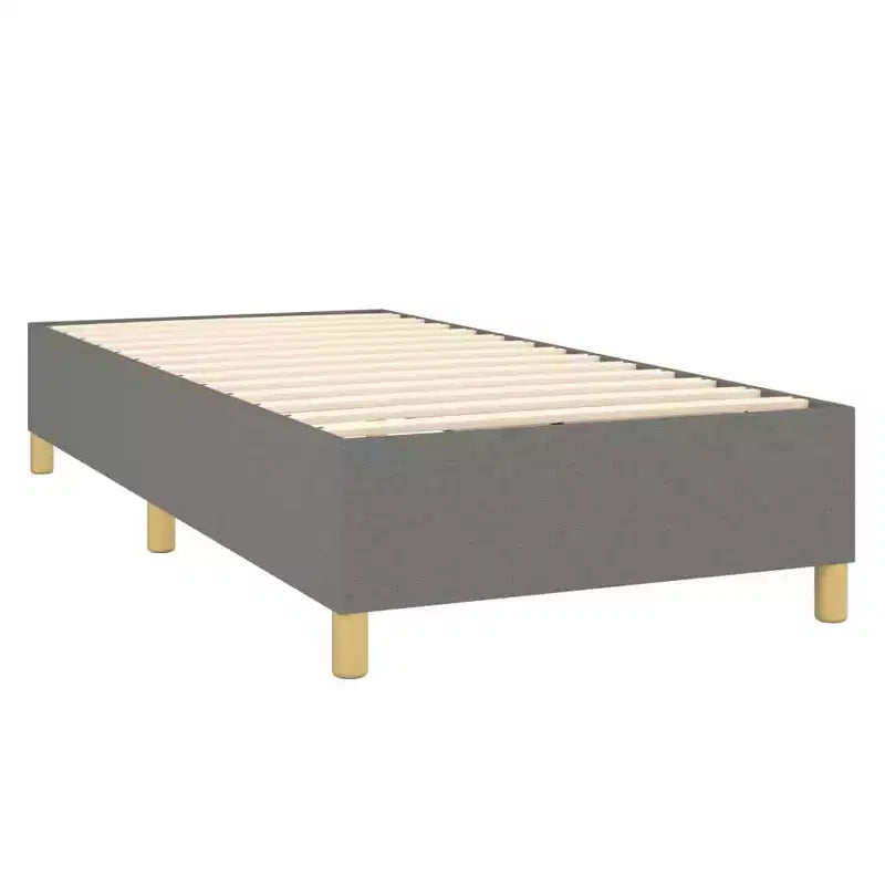 Base Letto a Doghe Grigio Scuro Tessuto Twin XL (Solo USA)