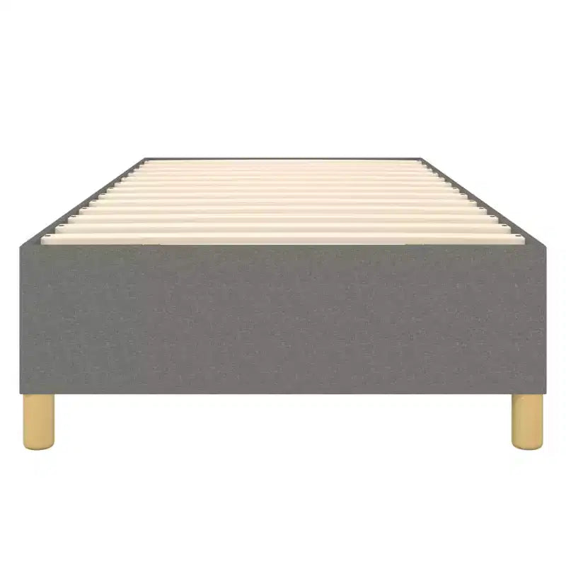 Base Letto a Doghe Grigio Scuro Tessuto Twin XL (Solo USA)
